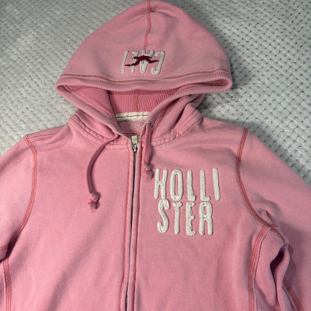 Vintage Y2K Hollister, pink double zipper jacket women's size medium